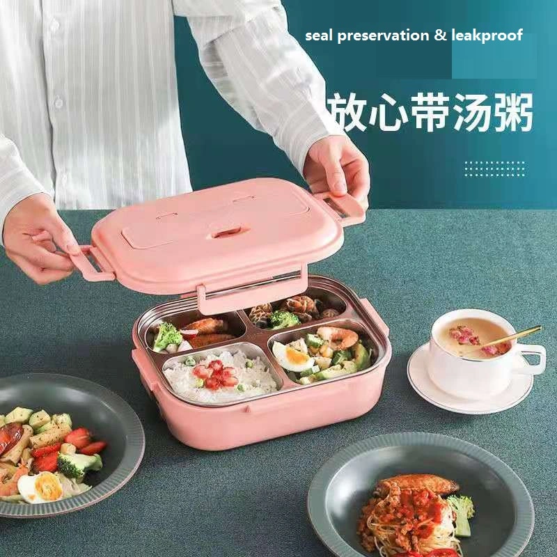 Inventory Portable Phone Rack Leakproof 304 Stainless Steel Electric Heated Lunch Bento Box for Student Worker