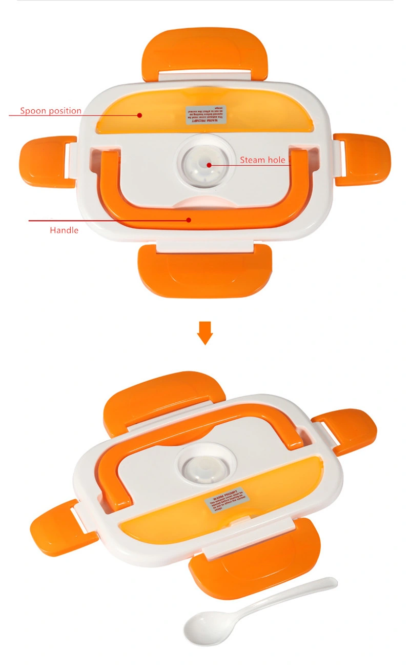 220V/12V Removable Stainless Steel Container Portable Food Warmer Electric Heated Lunch Box