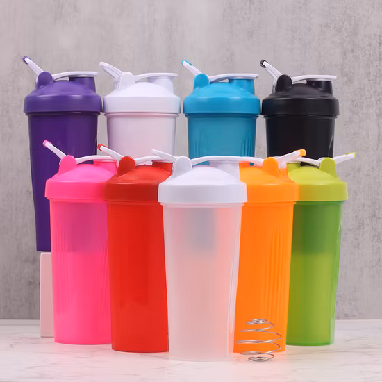Fitness BPA Free Plastic Protein Custom Logo Gym Shaker Bottle for Protein