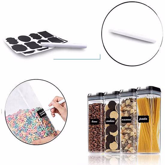 시리얼용 밀폐형 플라스틱 식품 저장 용기, 주방 및 식료품 저장실 정리 용기