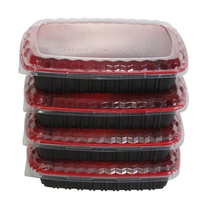 직사각형 식사 준비 도시락 상자, 깊은 플라스틱 식품 용기